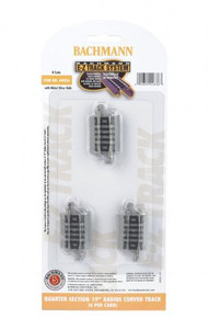 Bachmann ~ EZ-Track ~ N Scale ~ Quarter Section 19" Radius Curved Track ~ 44836