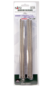 Kato ~ N Scale ~ UniTrack Concrete Tie Single Track Straight 248mm 9-3/4 ~ (4 pcs) ~ 20-875