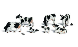 Woodland Scenics ~ HO Scale ~ Animals ~ Holstein Cows ~ A1863