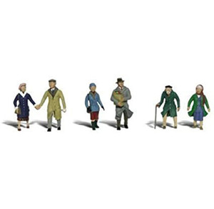 Woodland Scenics ~ HO Scale ~ People ~ Couples in Coats ~ A1900