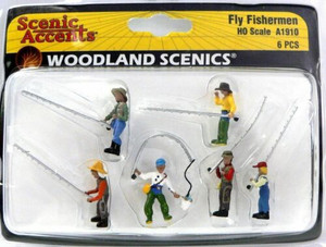 Woodland Scenics ~ HO Scale ~ Fly Fisherman ~ A1910