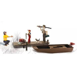 Woodland Scenics ~ HO Scale ~ Family Fishing ~ A1923
