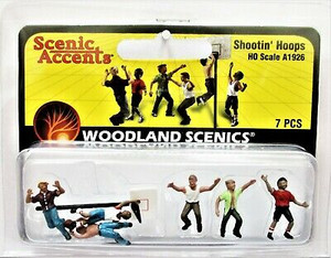 Woodland Scenics ~ HO Scale ~ People ~ Shootin' Hoops ~ A1926