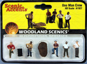Woodland Scenics ~ HO Scale ~ People ~ One Man Crew ~ A1927