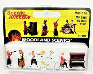 Woodland Scenics ~ HO Scale ~ People ~ Music to My Ears ~ A1951