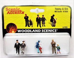Woodland Scenics ~ HO Scale ~ People ~ Young and Old ~ A1956