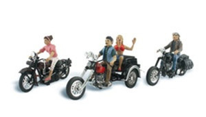 Woodland Scenics ~ HO Scale ~ Motorcycle & People ~ Born to Ride ~ AS5549