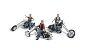 Woodland Scenics ~ HO Scale ~ Bad Boy Bikers ~ AS5554
