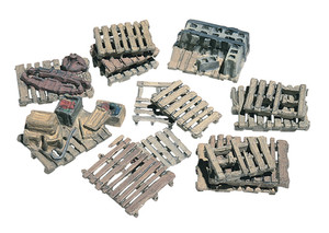 Woodland Scenics ~ HO Scale ~ 15 Assorted Skids Kit ~ D204