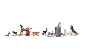Woodland Scenics ~ O Scale ~ Dogs and Cats ~ A2725