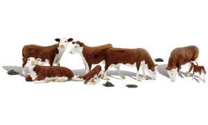 Woodland Scenics ~ O Scale ~ Hereford Cows ~ A2767
