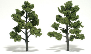 Woodland Scenics ~ Ready Made Tree, Light Green ~ 5" to 6" (2) ~ TR1512