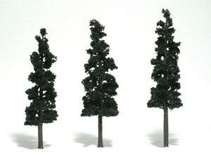 Woodland Scenics ~ Ready Made Conifer Green ~ 6" to 7" (3) ~ TR1562