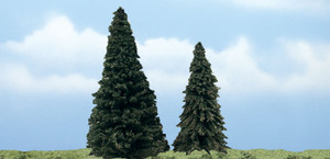 Woodland Scenics  ~ Premium Evergreen Tree ~ 5" to 4" (2) ~TR1626