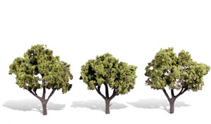 Woodland Scenics ~ Early Light Trees ~ 3" to 4" (3) ~ TR3506