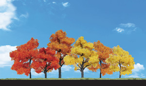Woodland Scenics ~ Harvest Blaze Trees ~ 1-1/4" to 3" (9) ~ TR3540