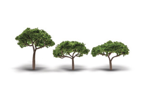 Woodland Scenics ~ Canopy Trees ~ 2.3" to 3.3" (3) ~ TR3555