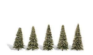 Woodland Scenics ~ Blue Needle Trees ~ 2" to 3-1/2" (5) ~ TR3566