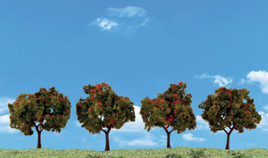 Woodland Scenics ~ Apple Trees (4) ~ TR3591