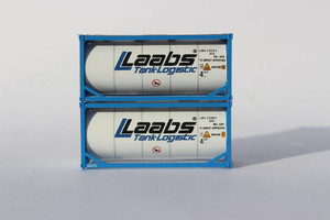 Jacksonville Terminal Company ~ N Scale ~ 20' Standard Tank Containers, Laabs (2) ~ 205236