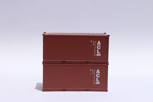 Jacksonville Terminal Company ~ N  Scale ~ 20' Standard Height Containers ACL (2) ~205318