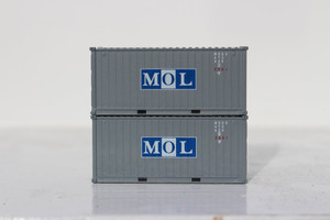 Jacksonville Terminal Company ~ N Scale ~ 20' Std Height Containers MOL (2) ~ 205351