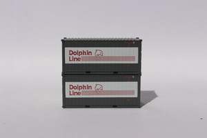 Jacksonville Terminal Company ~ N Scale ~ 20' Containers Dolphin Line (2) ~ 205435