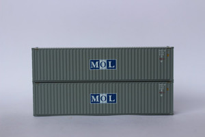 Jacksonville Terminal Company ~ N Scale ~ 40' High Cube Containers MOL (2) ~ 405051