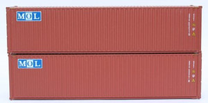 Jacksonville Terminal JTC ~ N Scale ~ 40' High Cube Containers MOL (2) ~  405086