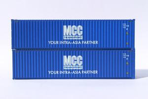Jacksonville Terminal JTC ~ N Scale ~ 40' High Cube Containers, MCC Transport (2) ~ 405115