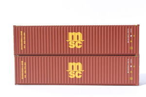 Jacksonville Terminal JTC ~ N Scale ~ MSC MEDU – 40' HIGH CUBE Containers ~ 405140