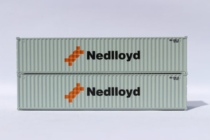 Jacksonville Terminal JTC ~ N Scale ~ NEDLlOYD(gray) 40' Height Steel Containers ~ 405315