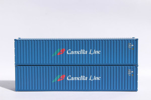Jacksonville Terminal JTC ~ N Scale ~ CAMELLIA LINE 40' Height Steel Containers ~ 405316