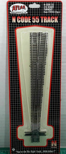 Atlas ~ N Scale ~ Code 55 ~ Track ~ #10 Right Hand Turnout ~ 2055