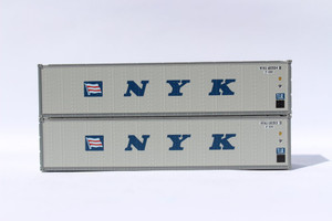 Jacksonville Terminal JTC ~ N Scale ~ 40' Standard Height Containers, NYK (2) ~ 405656