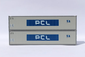 Jacksonville Terminal JTC ~ N Scale ~ 40' Standard Height Containers, PCL (2) ~ 405661