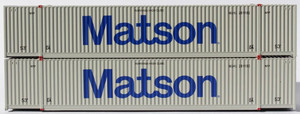 Jacksonville Terminal JTC ~ N Scale ~ 53' High Cube 8-55-8 Containers, Matson (2) ~ 537011