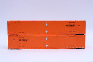 Jacksonville Terminal JTC ~ N Scale ~ 53' Cube 8-55-8 Container Set #3, Schneider (2) ~ 537045