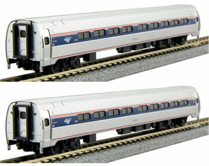 Kato ~ N Scale ~ Amtrak Amfleet I Phase VI Coach-Coach ~ 2 Car Set A ~ 106-8002