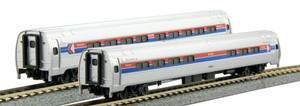 Kato ~ N Scale ~ Amtrak ~ Amfleet I Phase I Coach & Cafe ~ 2 Car Set B ~ 106-8013