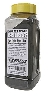 Scenic Express ~ Natural Cinder (May Contain Magnetic Particles) Light Fine 1Quart ~0853