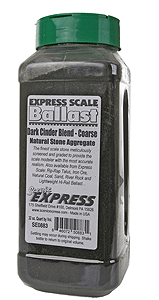Scenic Express ~ Natural Cinder (May Contain Magnetic Particles) Dark Coarse (1 Quart) ~0883