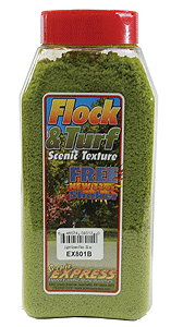 Scenic Express ~ Flock & Turf Shaker Canister ~ Fine Light Green 32oz ~ 801B