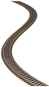Atlas ~ HO Scale ~ Code 83 ~ Brown Wooden Super Flex Track (50 pcs) ~ 500-50