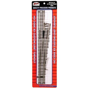 Atlas ~ HO Scale ~ Code 83 ~ Right Hand ~ #6 Custom Line Switch Track ~ 564