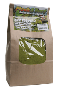 Scenic Express ~ Flock & Turf Ground Cover ECO-Pak ~ 48oz ~ Fine ~ Light Green ~801E