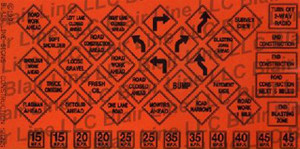 Blair Line ~ N Scale ~ Traffic Signs (Black Text on Safety Orange) ~ 004