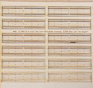 Blair Line ~ Two-Lane Wood Grade Crossing Kit ~ 12-Pack ~ 018