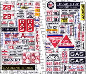Blair Line ~ N Scale ~ Service Station Signs ~ 053