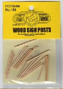 Blair Line ~ N Scale ~ Wood Sign Posts ~ 098